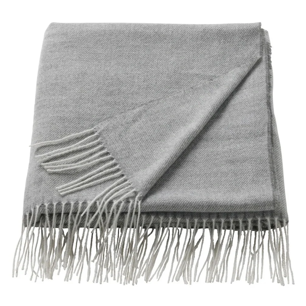 Fringe Throw, gray, 47x63”